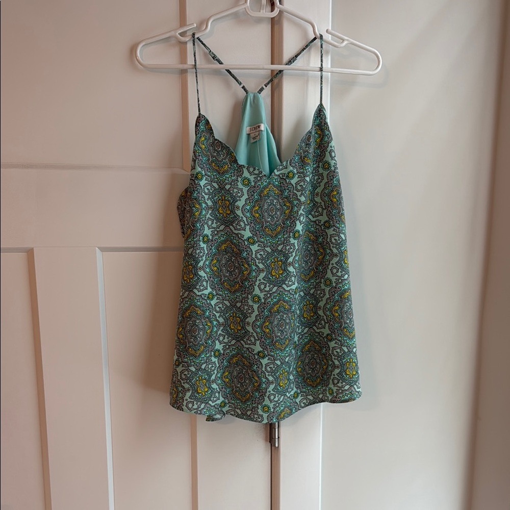 J. Crew Green Backless Camisole Top